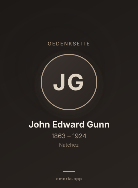 Gedenkportrait von John Edward Gunn