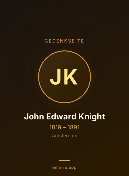 Gedenkportrait von John Edward Knight