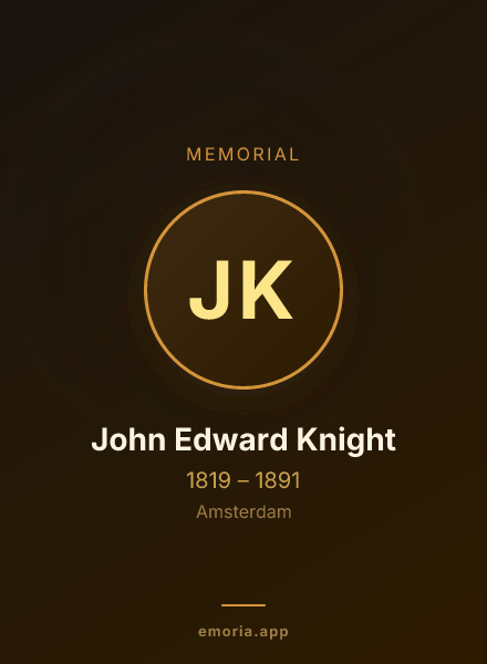 Memorial portrait of John Edward Knight