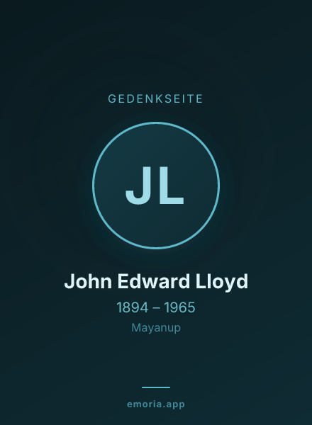 Gedenkportrait von John Edward Lloyd