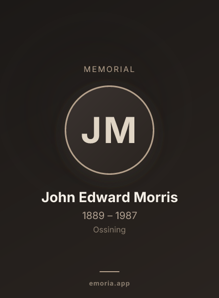 Memorial portrait of John Edward Morris