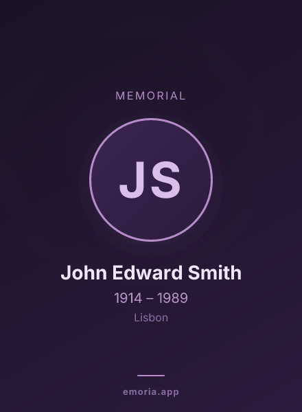 Memorial portrait of John Edward Smith