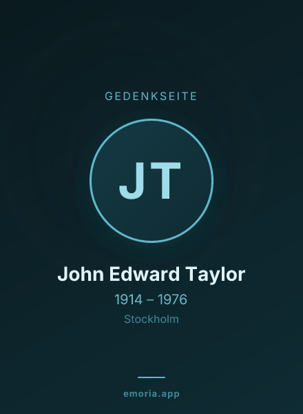 Gedenkportrait von John Edward Taylor