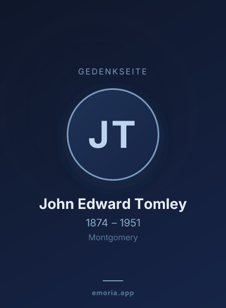 Gedenkportrait von John Edward Tomley