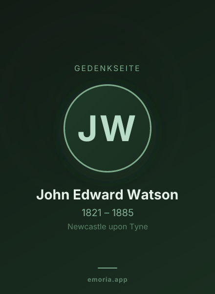 Gedenkportrait von John Edward Watson