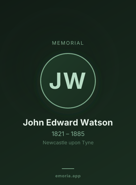 Memorial portrait of John Edward Watson