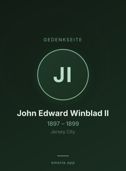 Gedenkportrait von John Edward Winblad II