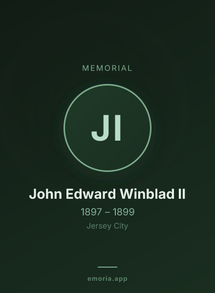 Memorial portrait of John Edward Winblad II