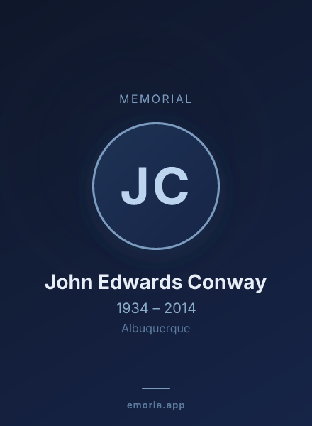 Memorial portrait of John Edwards Conway
