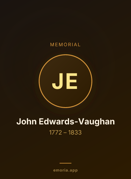 Memorial portrait of John Edwards-Vaughan