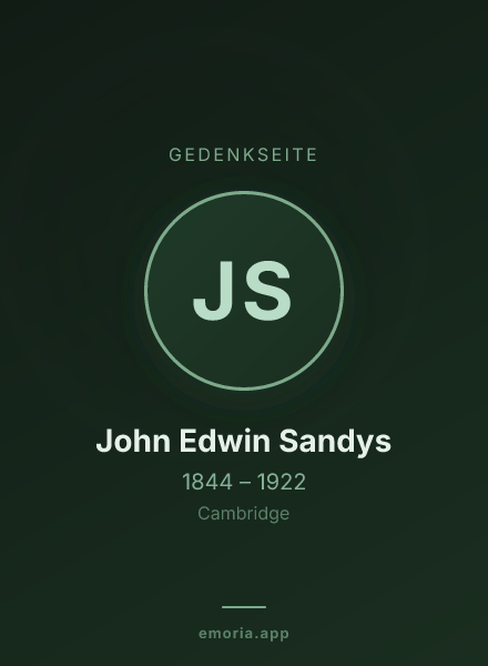 Gedenkportrait von John Edwin Sandys
