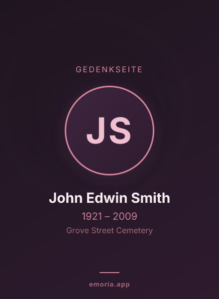 Gedenkportrait von John Edwin Smith