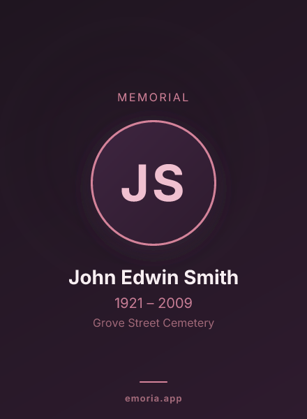 Memorial portrait of John Edwin Smith
