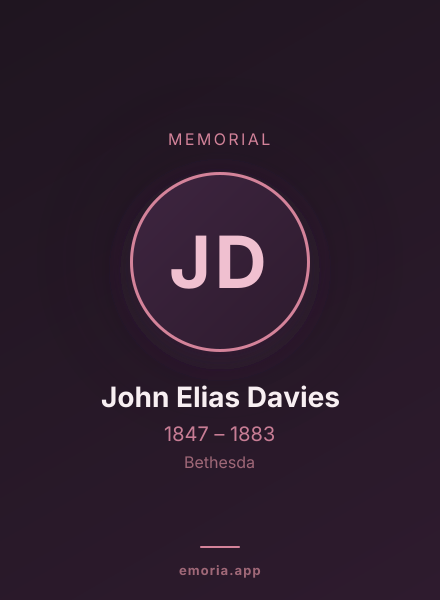 Memorial portrait of John Elias Davies