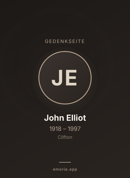 Gedenkportrait von John Elliot
