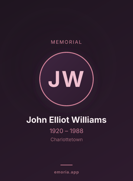 Memorial portrait of John Elliot Williams