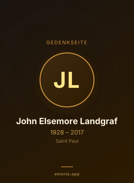 Gedenkportrait von John Elsemore Landgraf