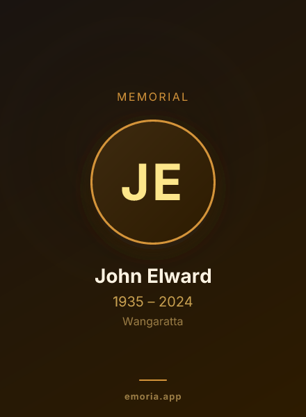 Memorial portrait of John Elward