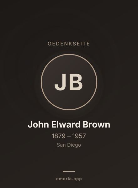 Gedenkportrait von John Elward Brown