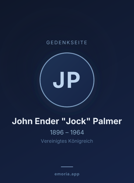 Gedenkportrait von John Ender "Jock" Palmer