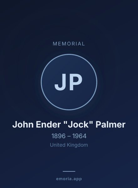 Memorial portrait of John Ender "Jock" Palmer