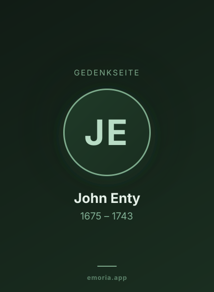 Gedenkportrait von John Enty