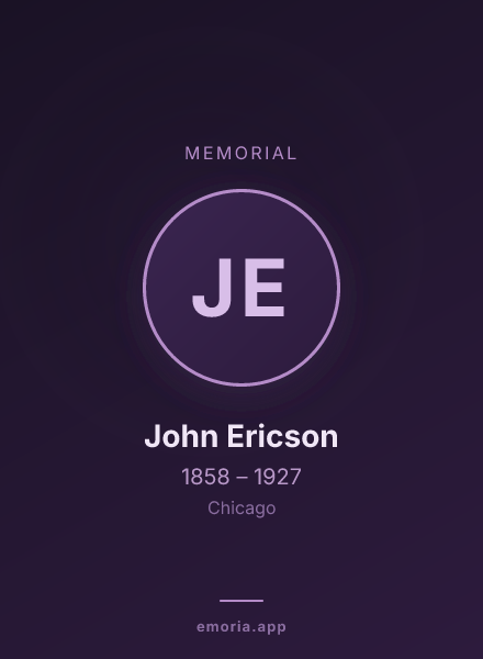 Memorial portrait of John Ericson