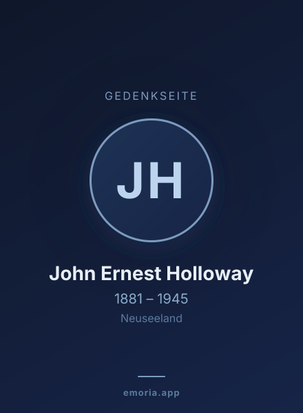 Gedenkportrait von John Ernest Holloway