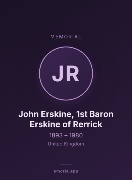 Memorial portrait of John Erskine, 1st Baron Erskine of Rerrick
