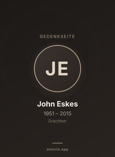 Gedenkportrait von John Eskes