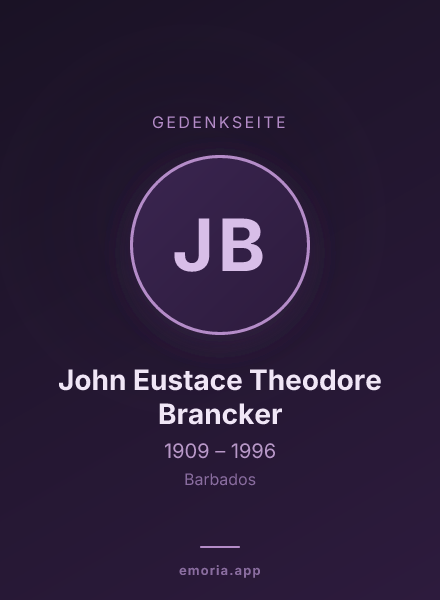 Gedenkportrait von John Eustace Theodore Brancker