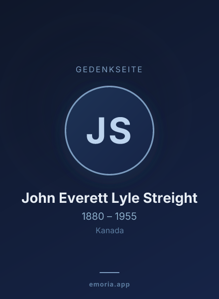 Gedenkportrait von John Everett Lyle Streight