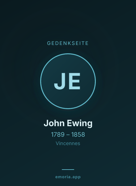 Gedenkportrait von John Ewing
