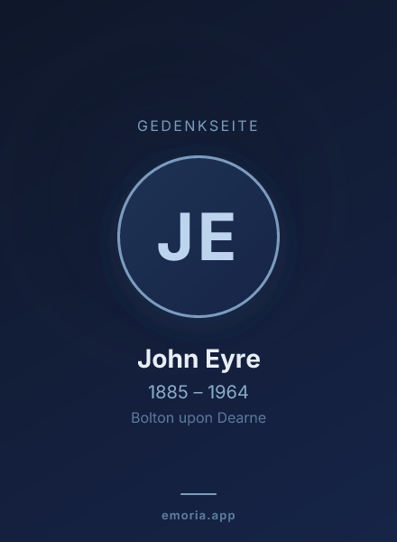 Gedenkportrait von John Eyre