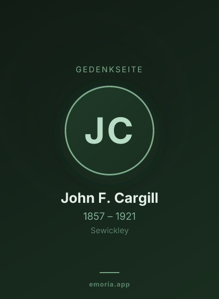Gedenkportrait von John F. Cargill