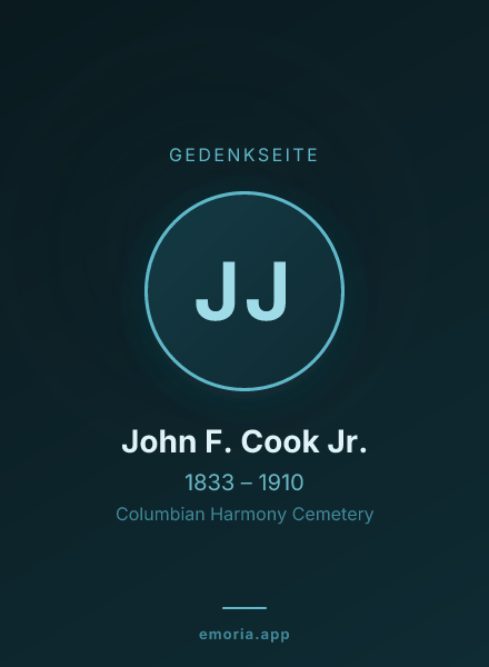 Gedenkportrait von John F. Cook Jr.