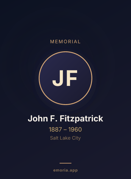 Memorial portrait of John F. Fitzpatrick