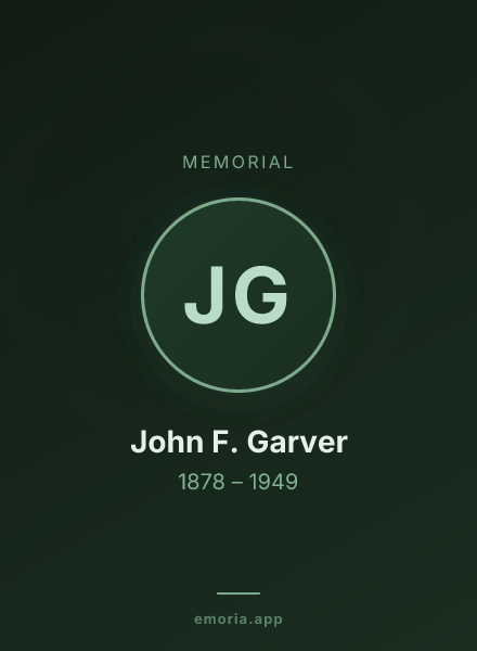Memorial portrait of John F. Garver