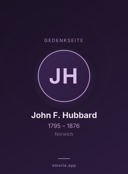 Gedenkportrait von John F. Hubbard