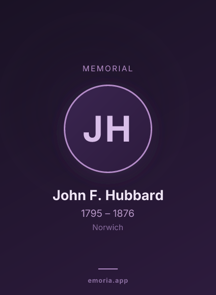 Memorial portrait of John F. Hubbard