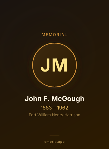 Memorial portrait of John F. McGough