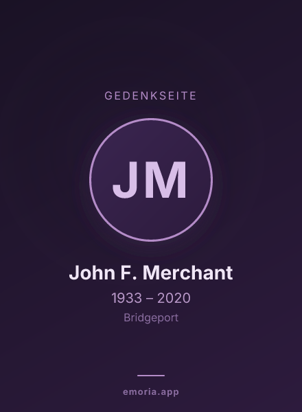 Gedenkportrait von John F. Merchant