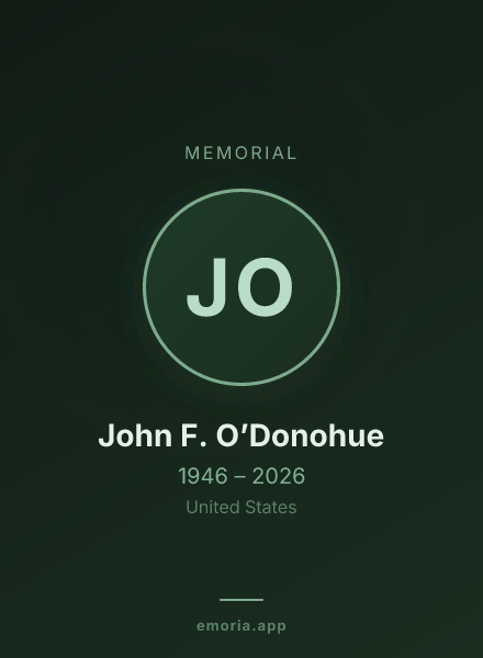 Memorial portrait of John F. O’Donohue