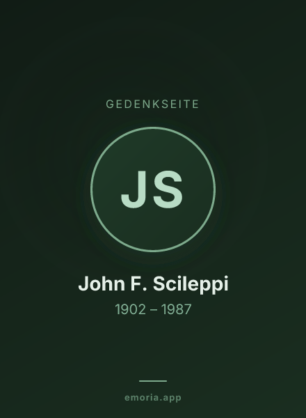 Gedenkportrait von John F. Scileppi
