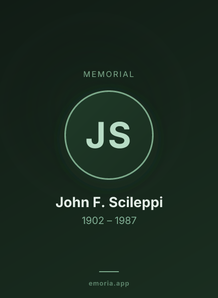 Memorial portrait of John F. Scileppi