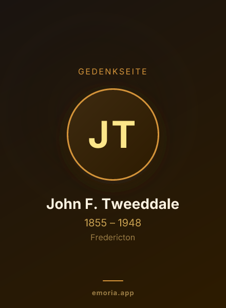 Gedenkportrait von John F. Tweeddale
