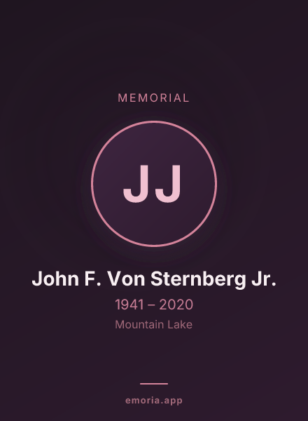 Memorial portrait of John F. Von Sternberg Jr.