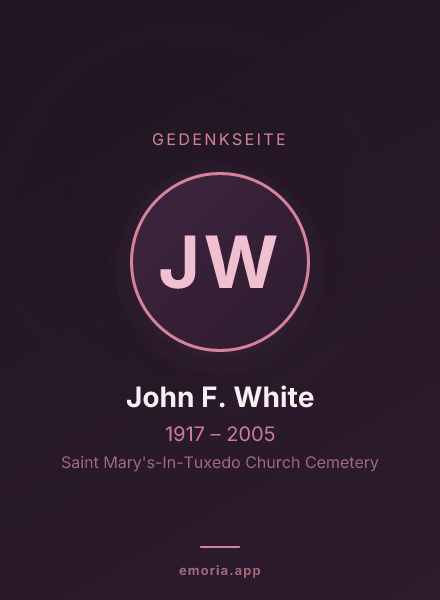 Gedenkportrait von John F. White