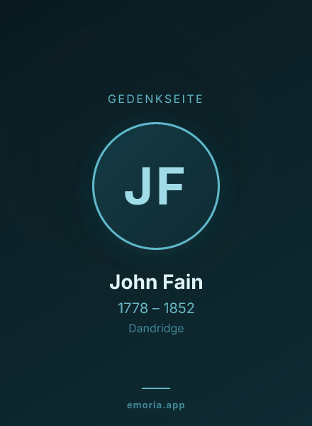 Gedenkportrait von John Fain