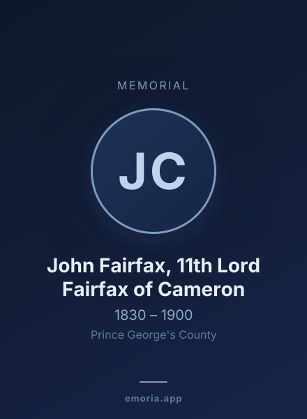 Memorial portrait of John Fairfax, 11th Lord Fairfax of Cameron